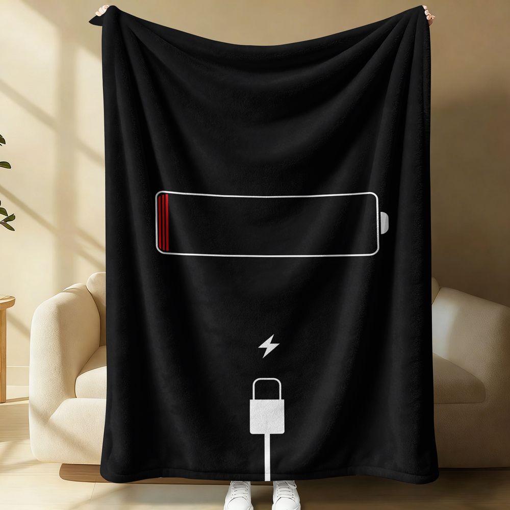 The Office Tech - Minimalist düşük pil durumu simgesi baskılı