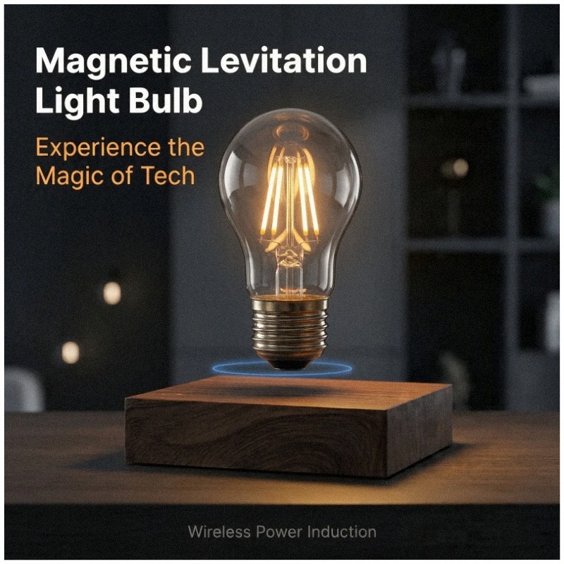 The Office Tech - Manyetik Levitasyonlu Kablosuz LED Ampul Masa