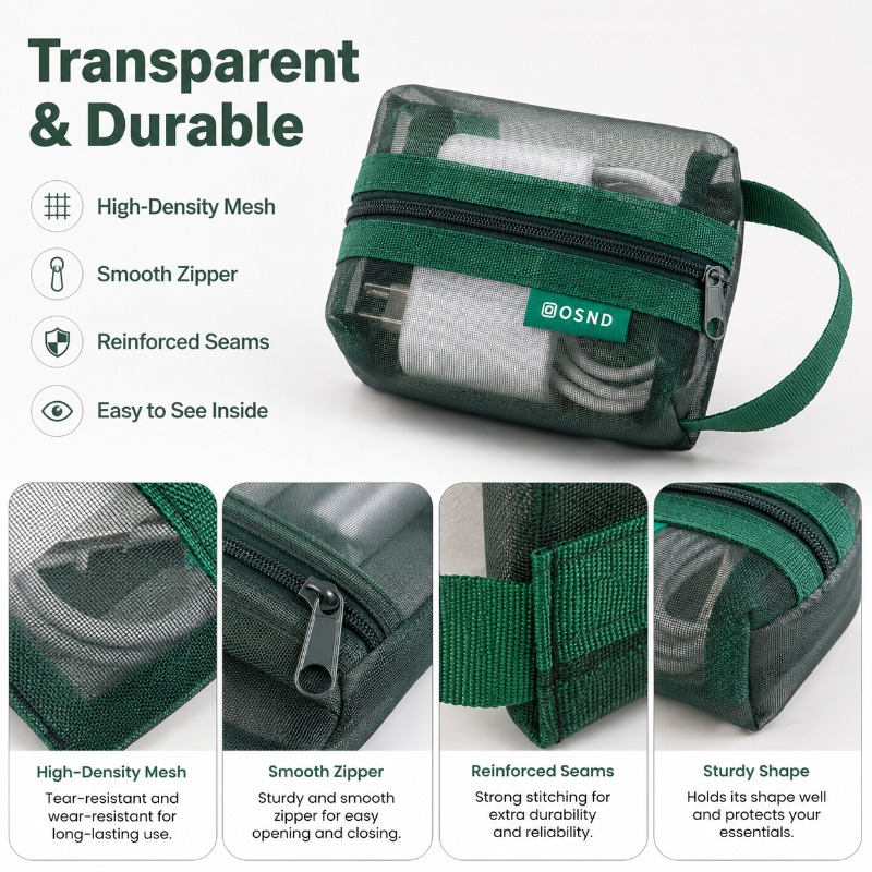 6PCS Mesh Tech Organizer Çanta - Office Tech Backpack incelemesi ve fiyatı